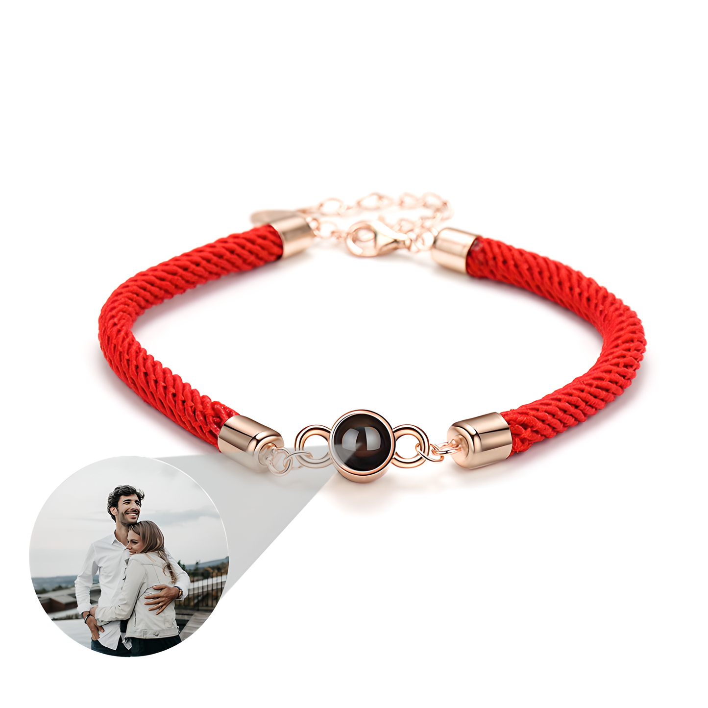 Personalisierbare Fotokette - Starkes Stoff Armband mit Fotoprojektion