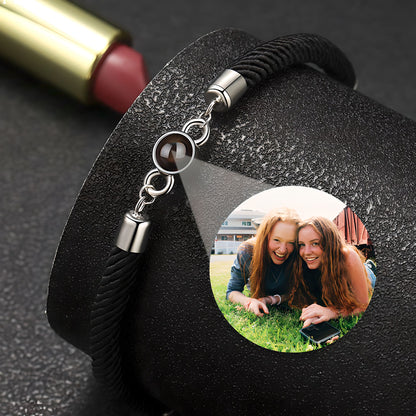 Personalisierbare Fotokette - Starkes Stoff Armband mit Fotoprojektion