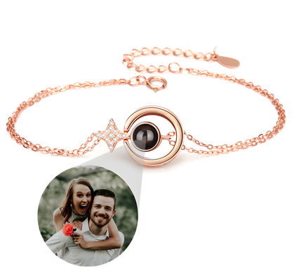 Personalisierbare Fotokette - Himmelszeichen - Armband mit Fotoprojektion