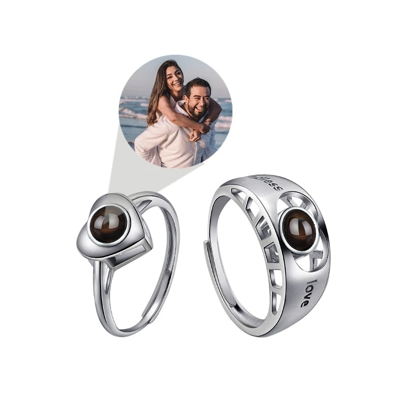 Personalisierbare Ringe - ''Lovecomb'' Ring mit Fotoprojektion