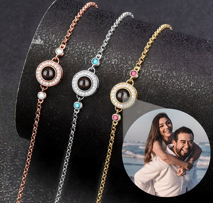 Personalisierbare Fotokette - Schimmernde Erinnerungen - Armband mit Fotoprojektion