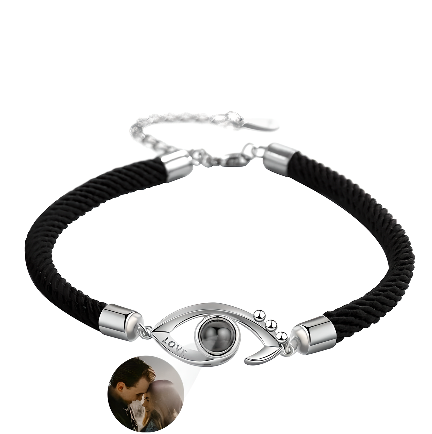 Personalisierbare Fotokette - Augen nur für dich - Armband mit Fotoprojektion